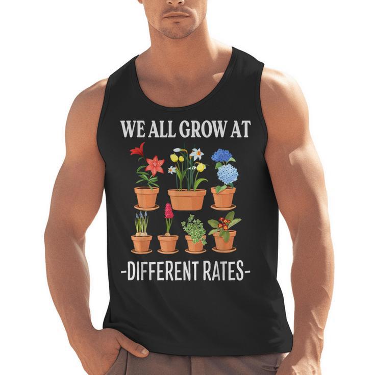 We All Grow At Different Rates Back To School Teacher Men Tank Top