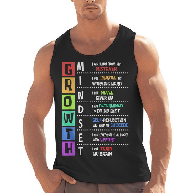 Growth Mindset Positive Motivational Classroom Teacher Learn Men Tank Top