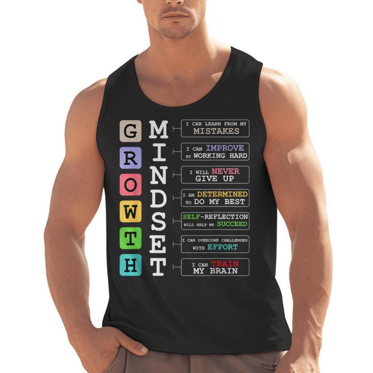 Growth Mindset Shirt Positive School Classroom Teacher Men Tank Top