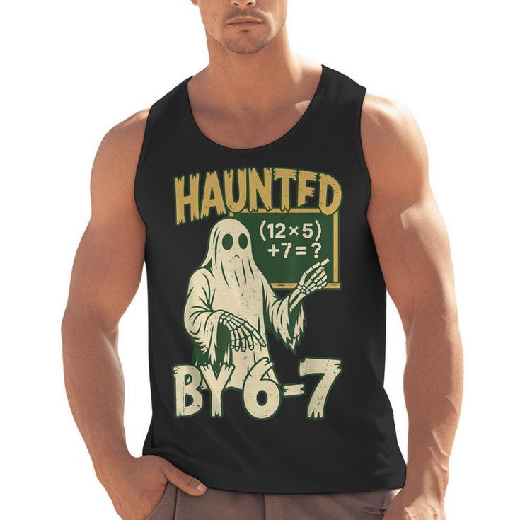 Halloween Costume Haunted By 67 Ghost Math Teacher Professor Men Tank Top
