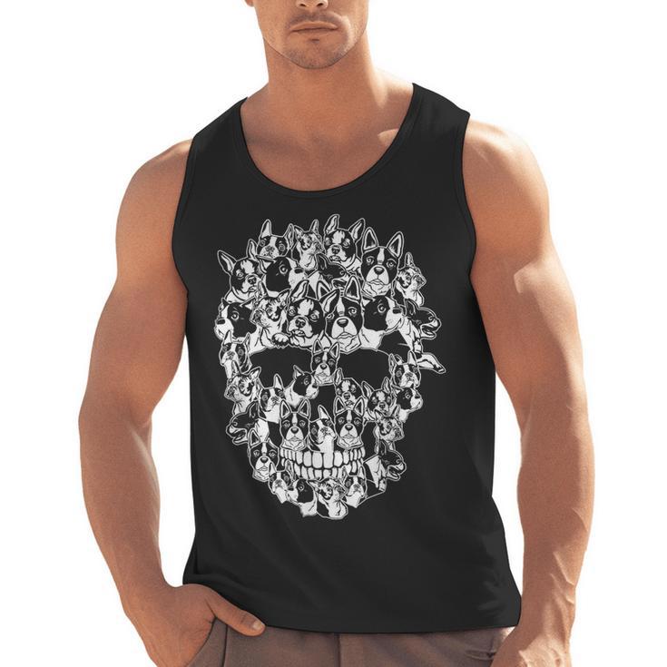 Halloween Costume Skull Boston Terrier Dog Lover Men Tank Top, Boston Terrier Halloween Gifts, trending gift