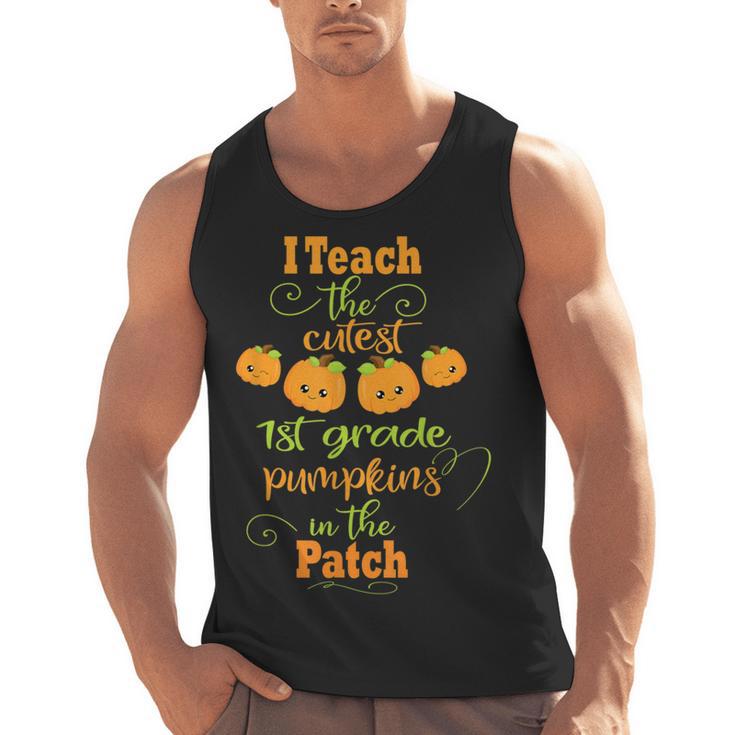 Halloween Cutest Pumpkins First Grade Teacher Men Tank Top