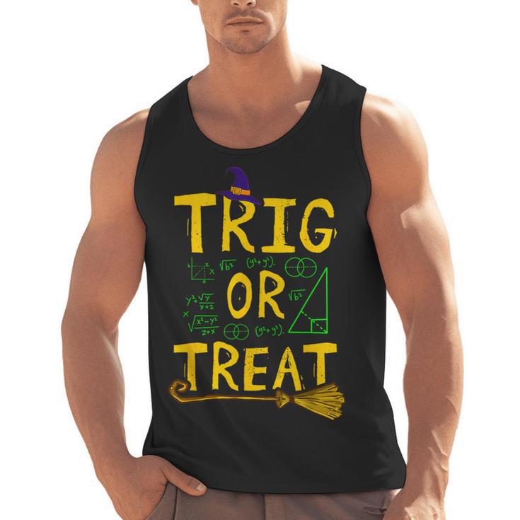 Halloween Math Teacher Trig Or Treat Student School College Men Tank Top