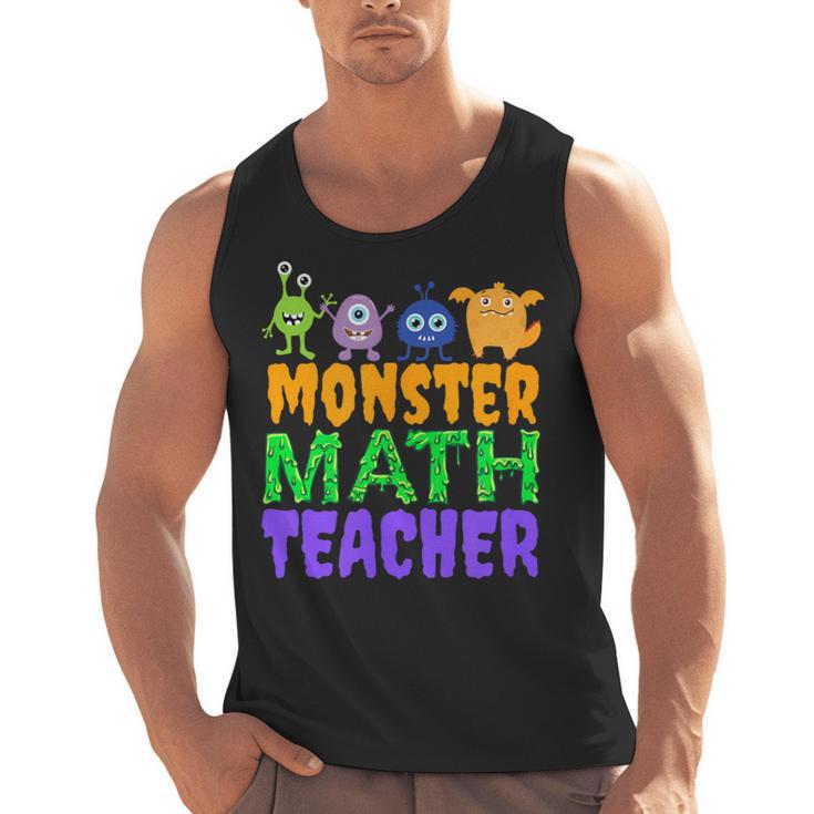 Halloween Monster Math Teacher Men Women Men Tank Top