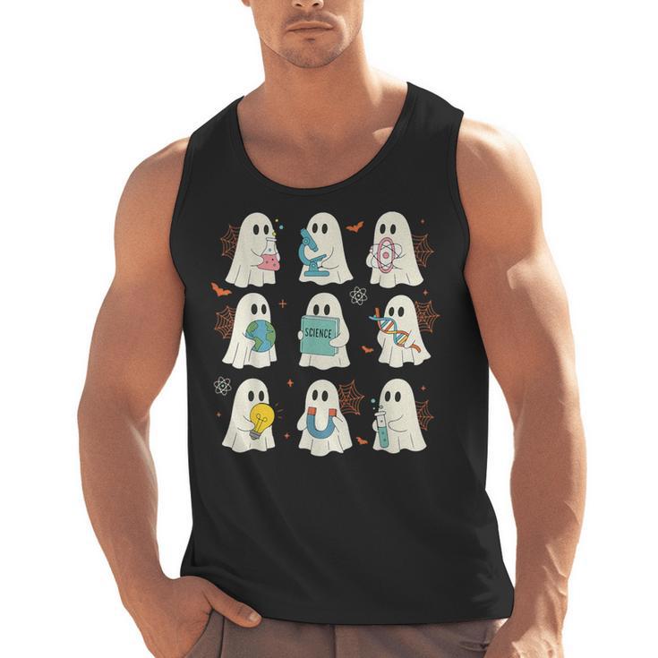 Halloween Science Teacher Student Ghost Laboratory Men Women Men Tank Top