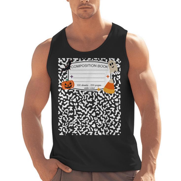 Halloween Teacher Composition Book Notebook Matching Group Men Tank Top
