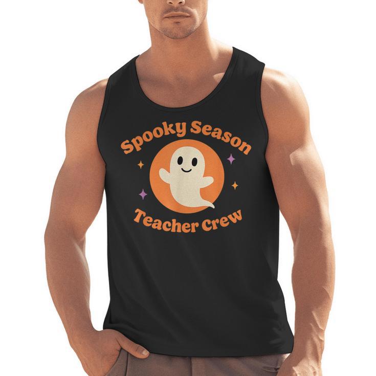 Halloween Teacher Crew Spooky Season Retro Ghost Men Tank Top