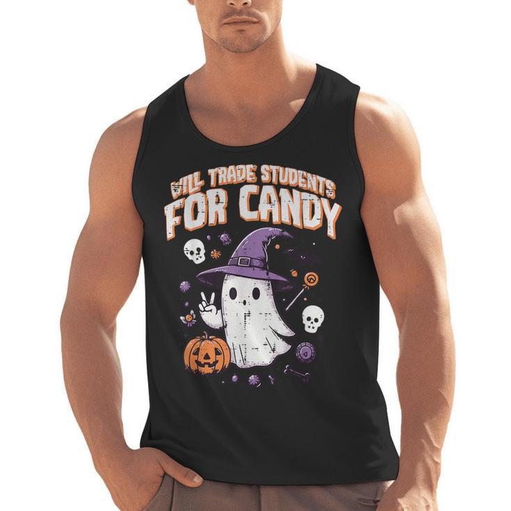 Halloween Teacher Trade Students For Candy Costume Women Men Tank Top