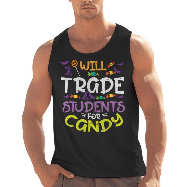 Halloween Teacher Will Trade Students For Candy Women Men Men Tank Top
