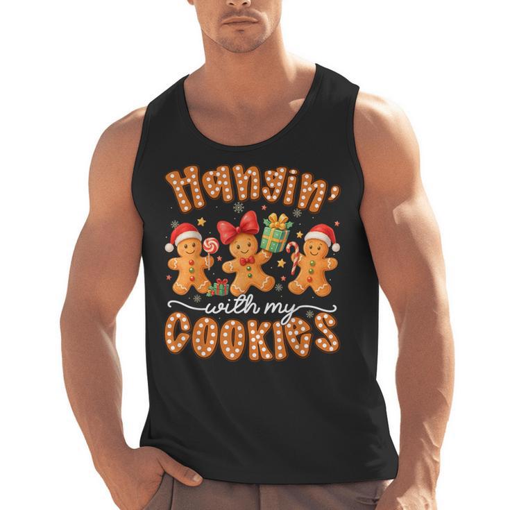 Hangin With My Cookies Gingerbread Men Women Xmas Teacher Men Tank Top