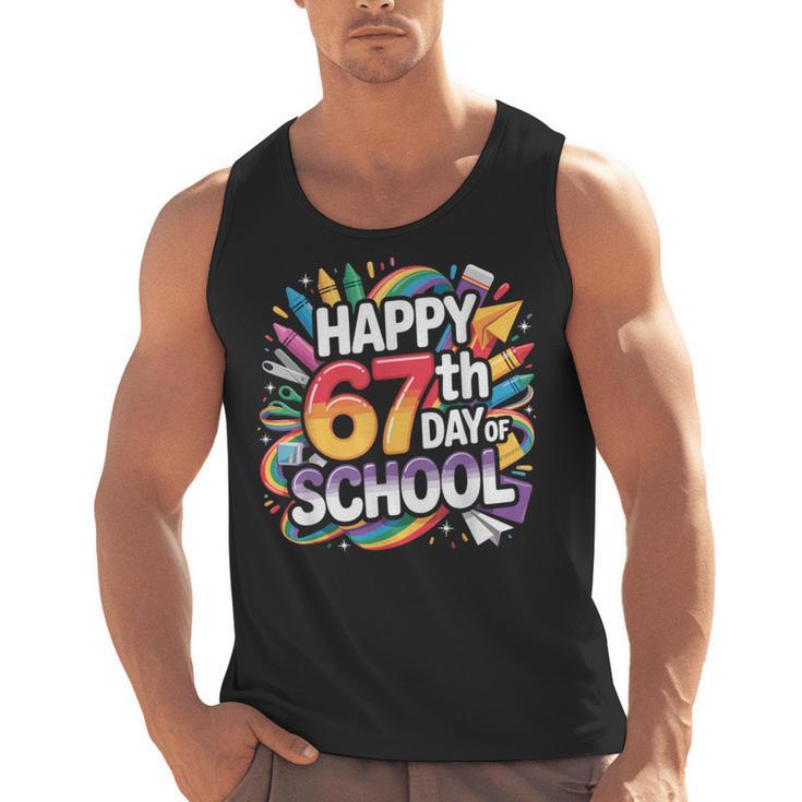 Happy 67 Days Of School Meme 100 Day Of School Teacher 6 7 Men Tank Top
