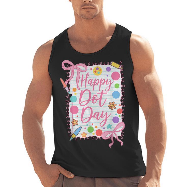 Happy Dot Day Bow Coquette For Teacher Girls Men Tank Top