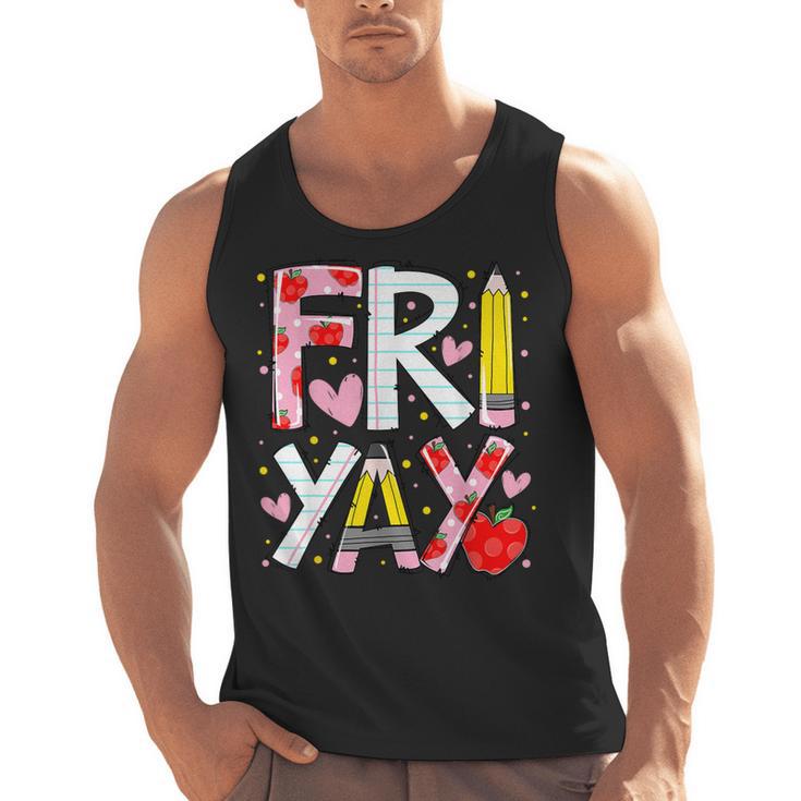 Happy Fri-Yay Teacher Back To School Friday Lovers Men Tank Top