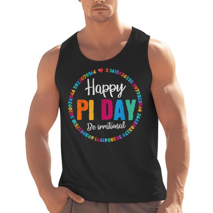 Happy Pi Day Pie Math Coach Teacher Pi Day Lover Nerdy Men Tank Top