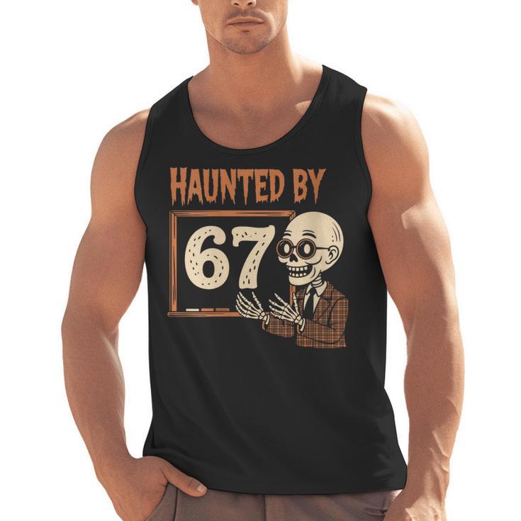 Haunted By 67 Halloween 67 Meme Six Seven Teacher Men Tank Top