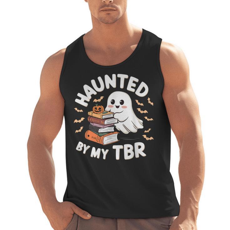 Haunted By My TBR Cute Ghost Book Reading Teacher Halloween Men Tank Top