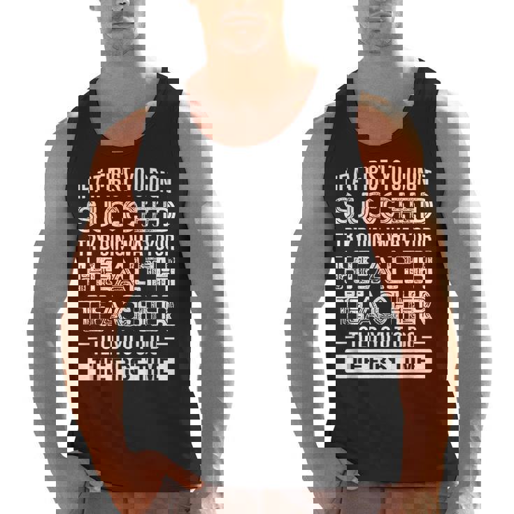 Health Teacher Tshirt  Appreciation For Men Women Men Tank Top