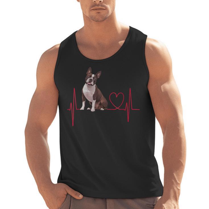 Heartbeat Boston Terrier Dog Men Tank Top, trending gift