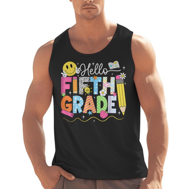 Hello Fifth Grade Team 5th Grade Back To School Teacher Kids Men Tank Top
