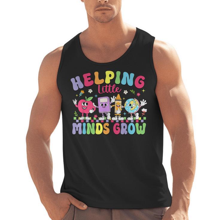 Helping Little Minds Grow Teacher Life Back To School Men Tank Top
