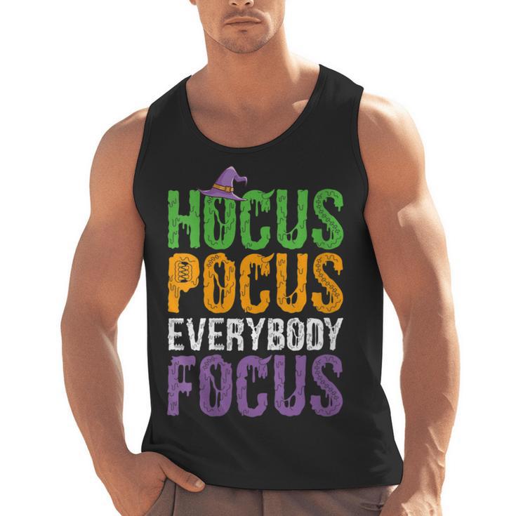 Hocus Pocus Everybody Focus Teacher Halloween Men Tank Top