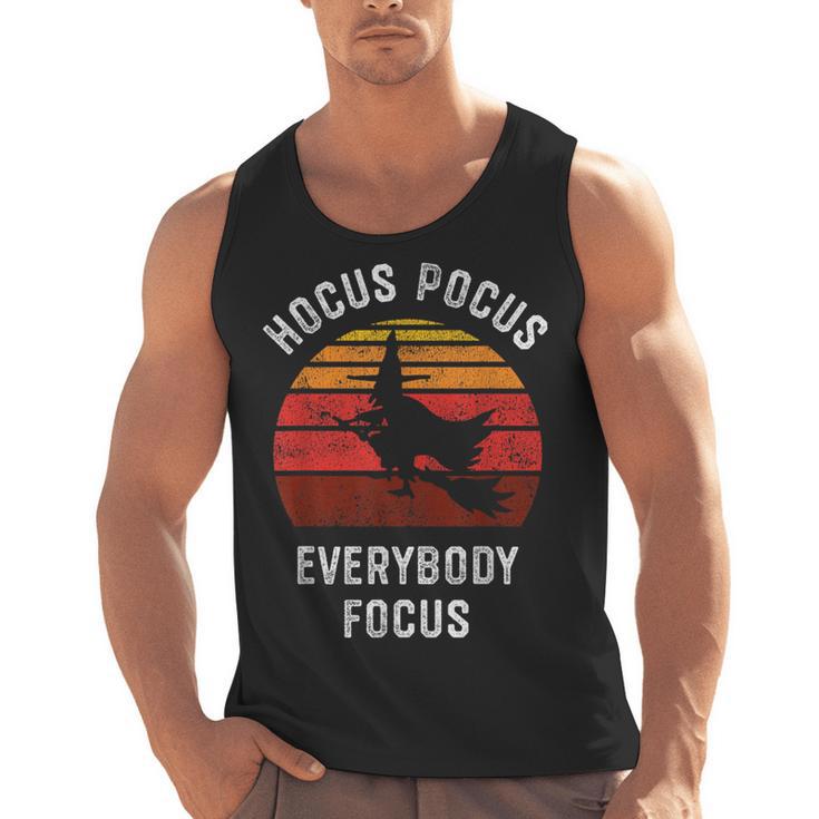 Hocus Pocus Everybody Focus Witch Halloween Teacher Women Men Tank Top