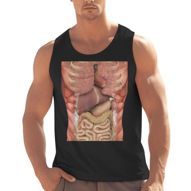 Human Muscles Organs Scary Anatomy Teacher Halloween Costume Men Tank Top