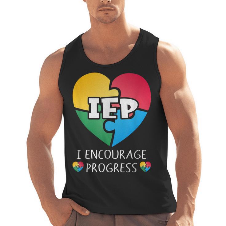 IEP I Encourage Progress Special Education School Teacher Men Tank Top