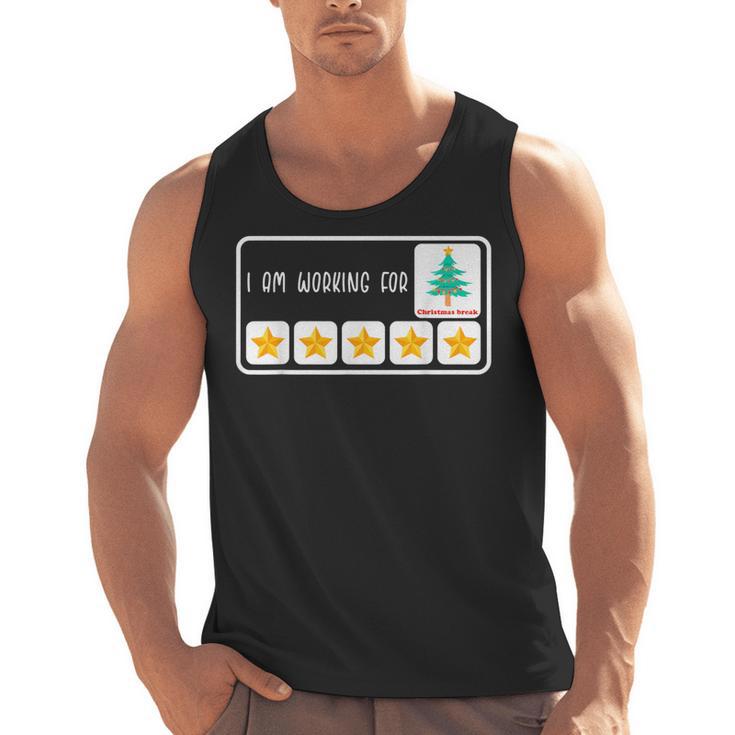 I'm Working For Christmas Break 5 Star Winter Teacher Stars Men Tank Top