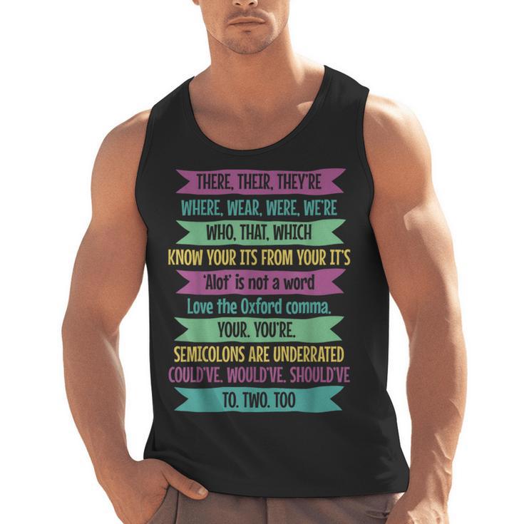 Their There And They'Re English Teacher Men Women Men Tank Top