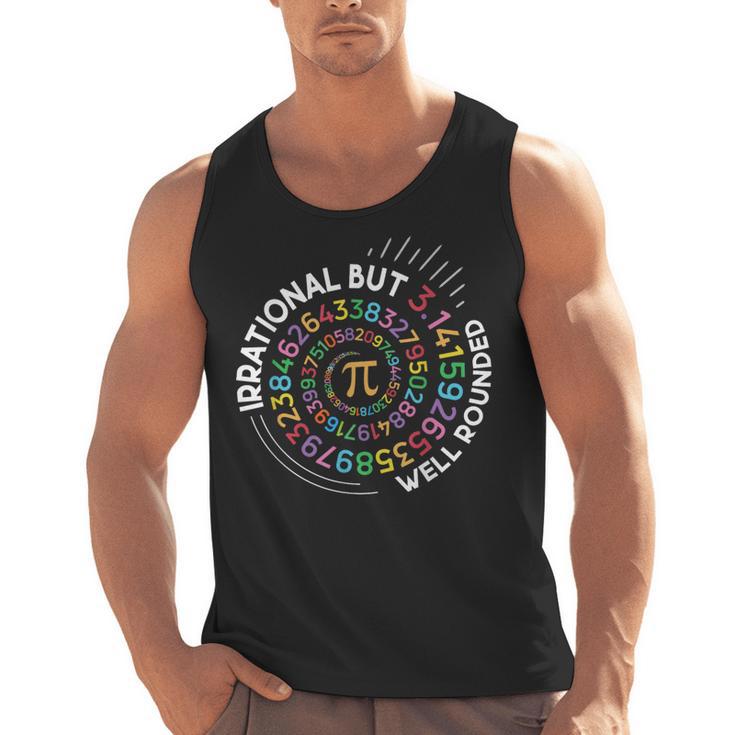 Irrational But Well Rounded Pi Day Math Teacher Student Geek Men Tank Top