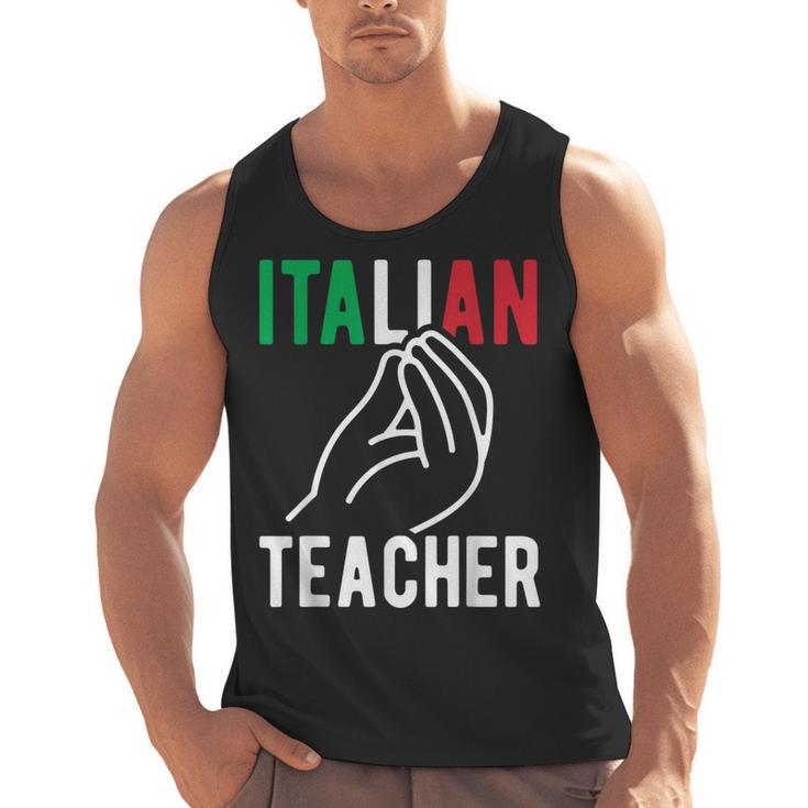Italian Teacher Italy Italia Back To School First Day Men Tank Top