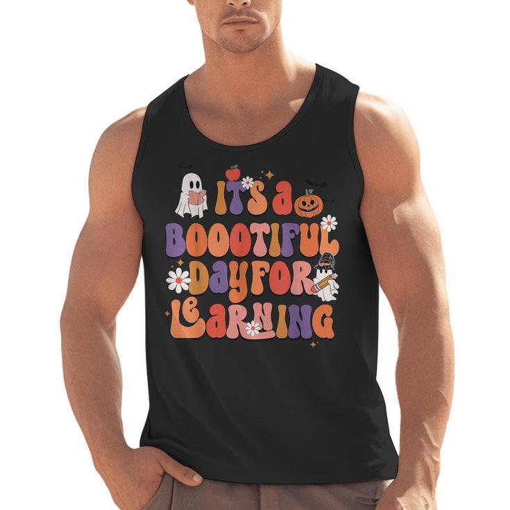 It's A Bootiful Day For Learning Cute Teacher Halloween Men Tank Top