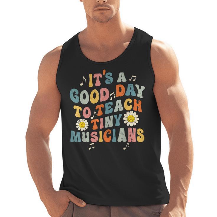 Its A Good Day To Teach Tiny Musicians Music Teacher Flower Men Tank Top