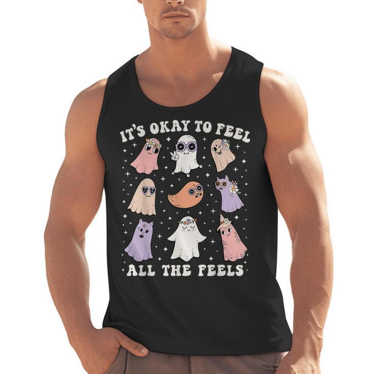 It’s Okay To Feel All The Feels Special Ed Teacher Halloween Men Tank Top
