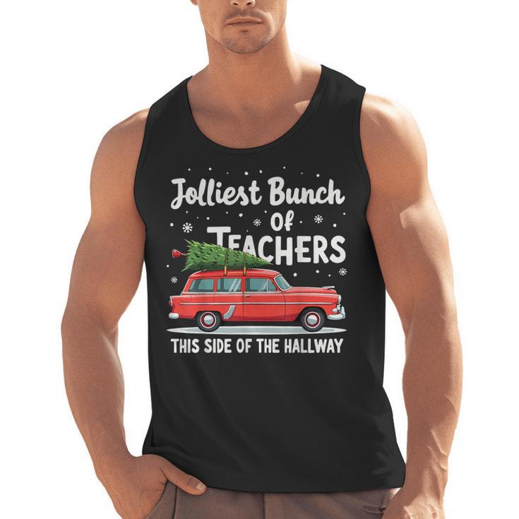 Jolliest Bunch Of Teachers This Side Of The Hallway Xmas PJ Men Tank Top