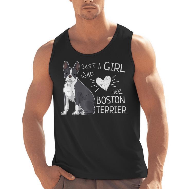 Just A Girl Who Loves Her Boston Terrier Puppy Love Men Tank Top, trending gift