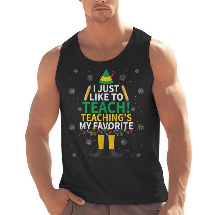 I Just Like To Teach Teaching My Favorite Christmas Teacher Men Tank Top