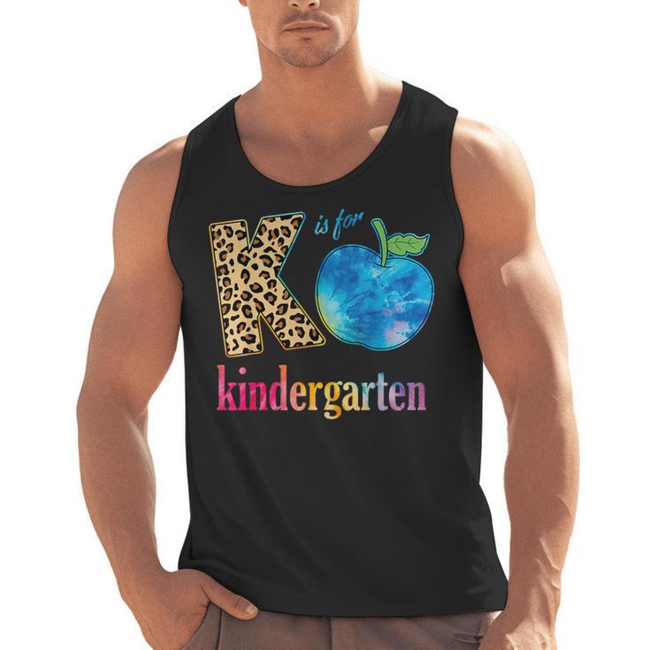 K Is For Kindergarten Teacher Tie Dye Back To School Kinder For Men Women Girls Kids Men Tank Top