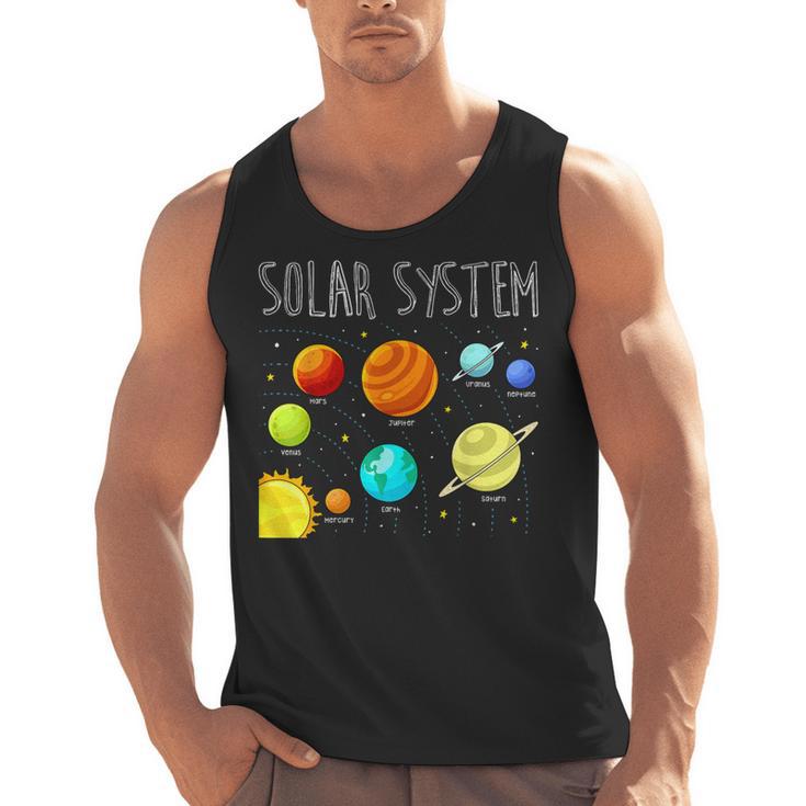 Kids Solar Systems Cute Planets Space Science Teacher School Men Tank Top