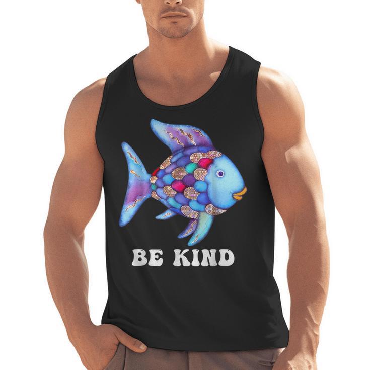 Be Kind Rainbow Fish Teacher Life Teaching Back To School Men Tank Top