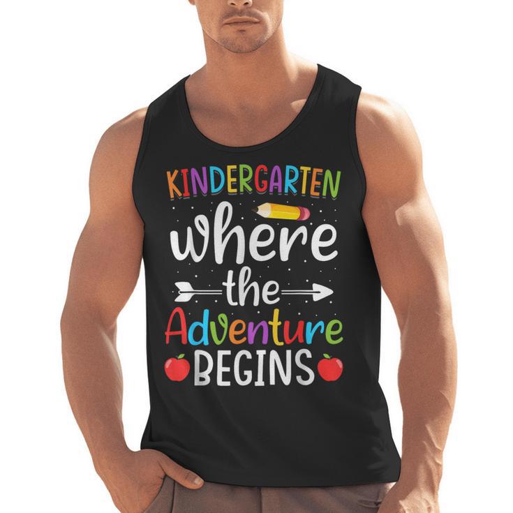 Kindergarten Where The Adventure Begins Shirt Children's Teacher Men Tank Top