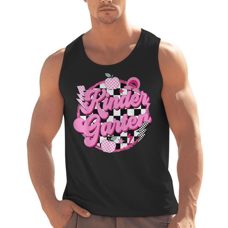 Kindergarten Teacher Women Checkered First Day Of School Men Tank Top