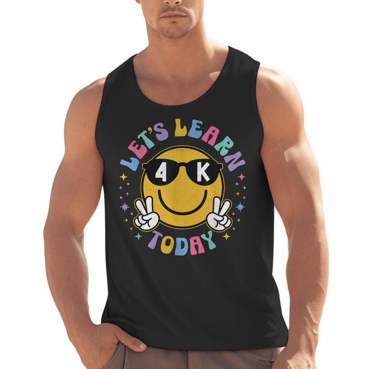 Lets Learn Today Shirt Smile Face 4K Teacher Back To School Men Tank Top