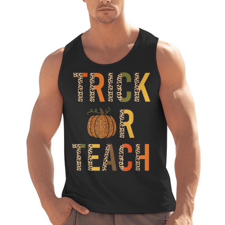Leopard Trick Or Teach Halloween Teacher Costume Women Men Tank Top