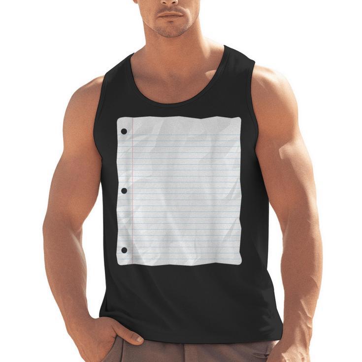 Lined Paper Notebook Halloween Costume For Students Teachers For Men Women Kids Men Tank Top