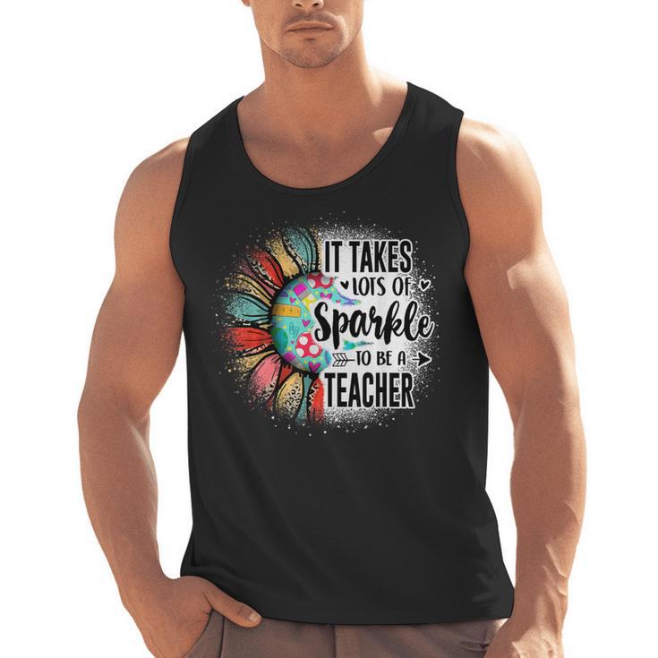 It Take Lots Of Sparkle To Be A Teacher With Sunflower Men Tank Top