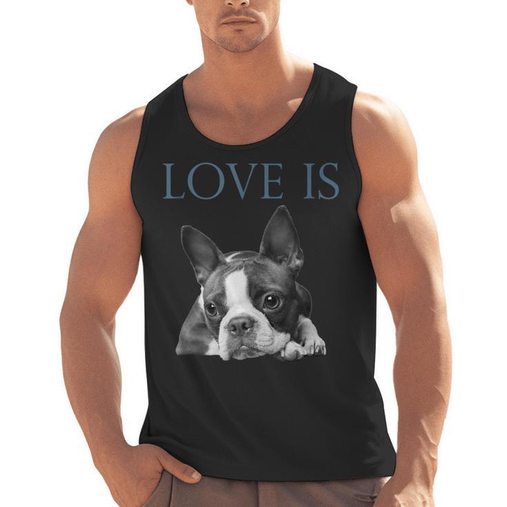 Love Is Boston Terrier Bostie Men Tank Top, trending gift