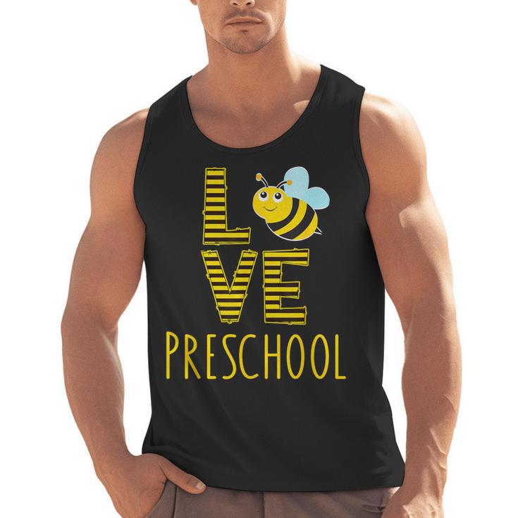 Love Preschool Back To School Yellow Bee Preschool Teacher For Men Women Girls Kids Men Tank Top
