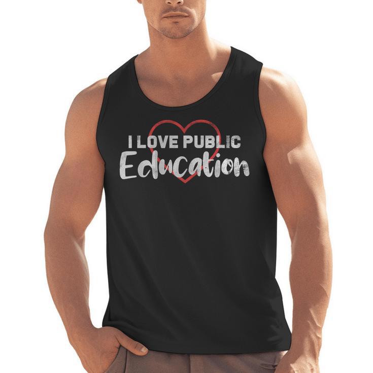 I Love Public Education School Student And Teacher Men Tank Top
